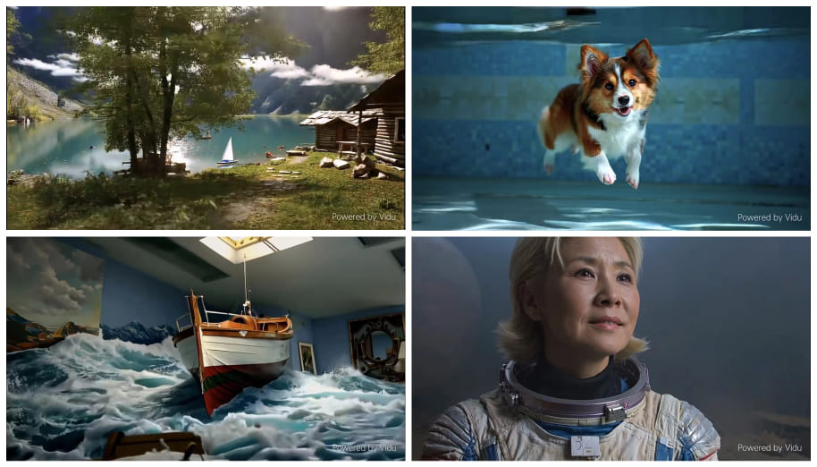 Vidu - 生数科技发布的视频大模型，可生成16秒1080P的视频