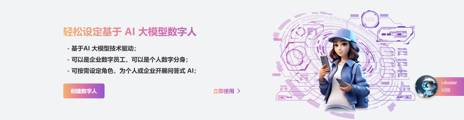 i-Avatar数字人平台